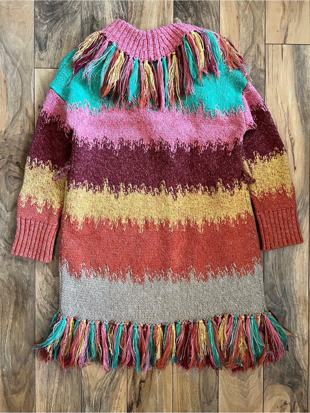 Alice + Olivia Astrid Shawl Collar Fringe Coat - Picture 2 of 4